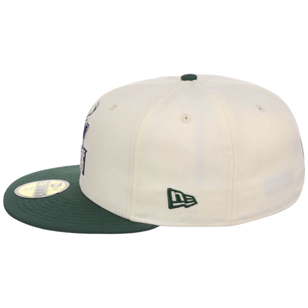 Milwaukee Bucks NBA Chrome OTC New Era 59FIFTY (Chrome/Dark Green)