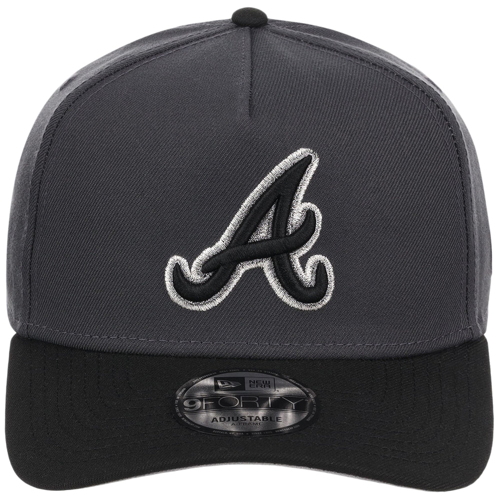 Atlanta Braves MLB Graphite x Black FASHION CORE New Era 9FORTY A-Frame