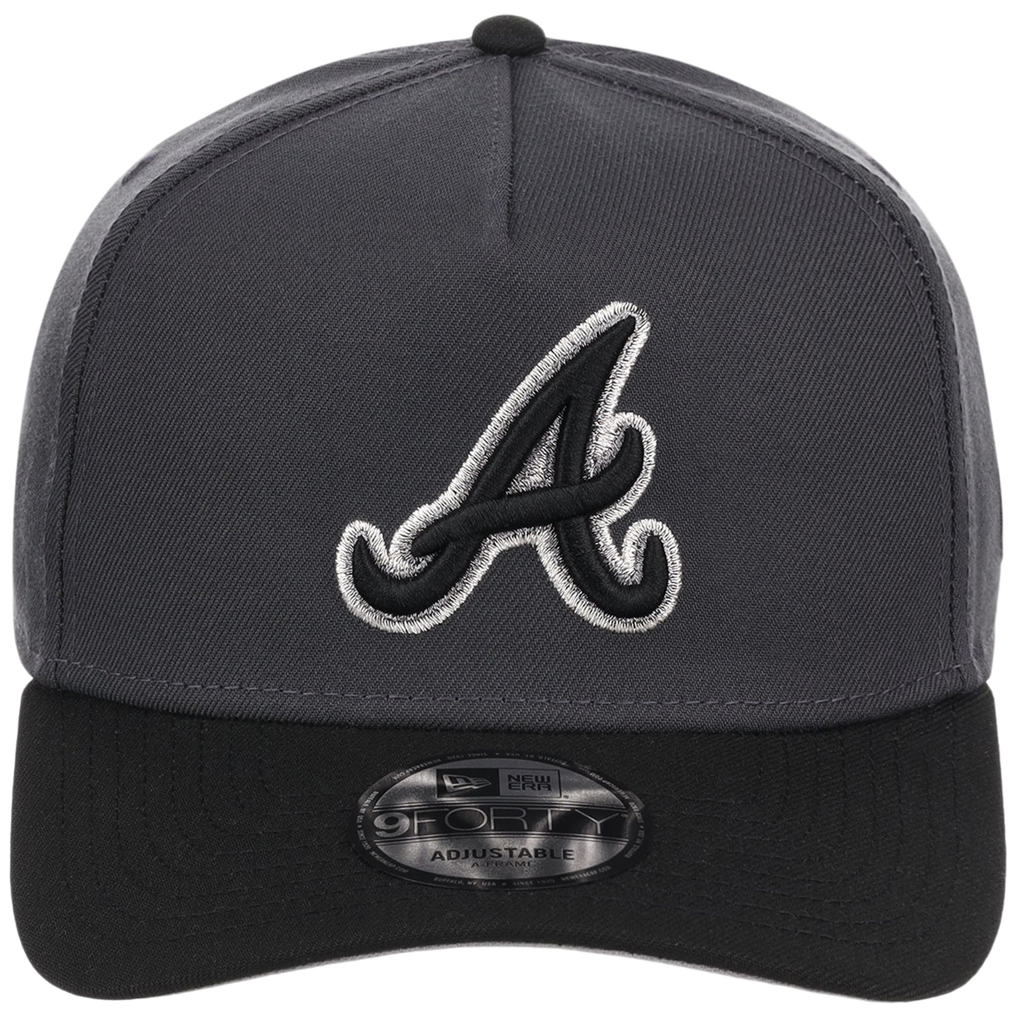 Atlanta Braves MLB Graphite x Black FASHION CORE New Era 9FORTY A-Frame