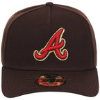 Atlanta Braves MLB Burnt Wood FASHION CORE New Era 9FORTY A-Frame
