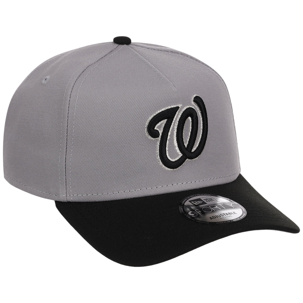 Washington Nationals MLB Gray x Black FASHION CORE New Era 9FORTY A-Frame