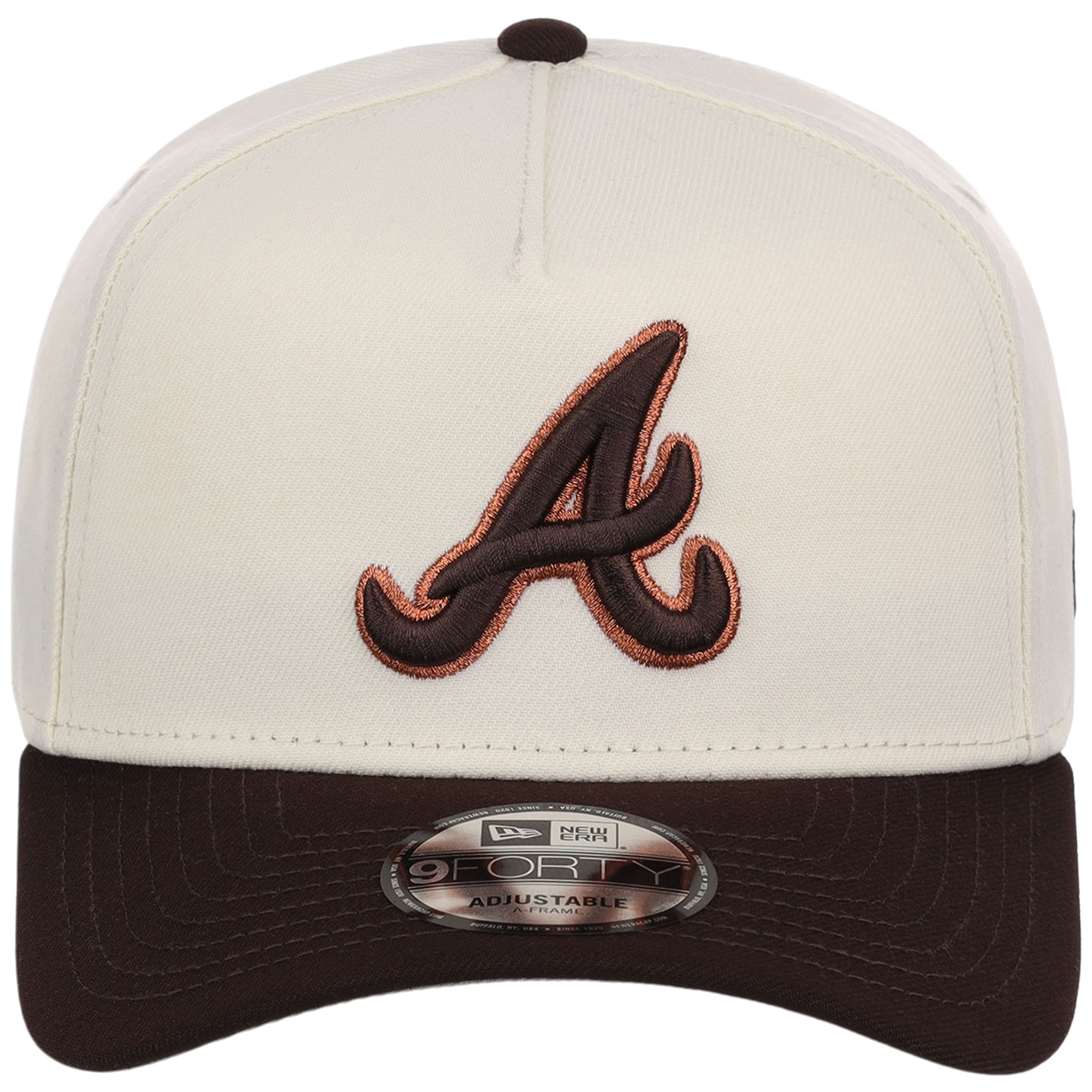 Atlanta Braves MLB Chrome x Burnt Wood FASHION CORE New Era 9FORTY A-Frame