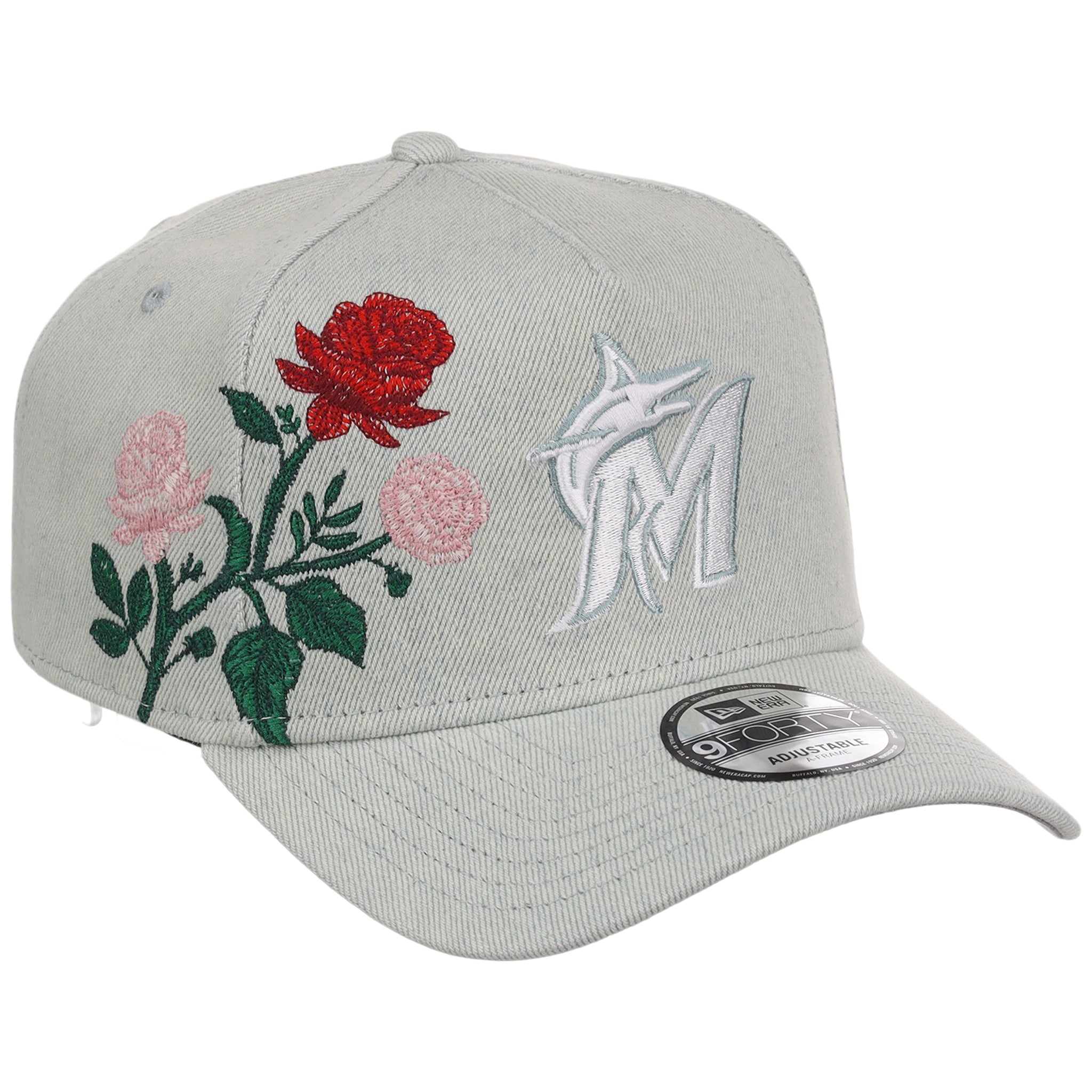 Miami Marlins MLB Denim Flower New Era 9FORTY