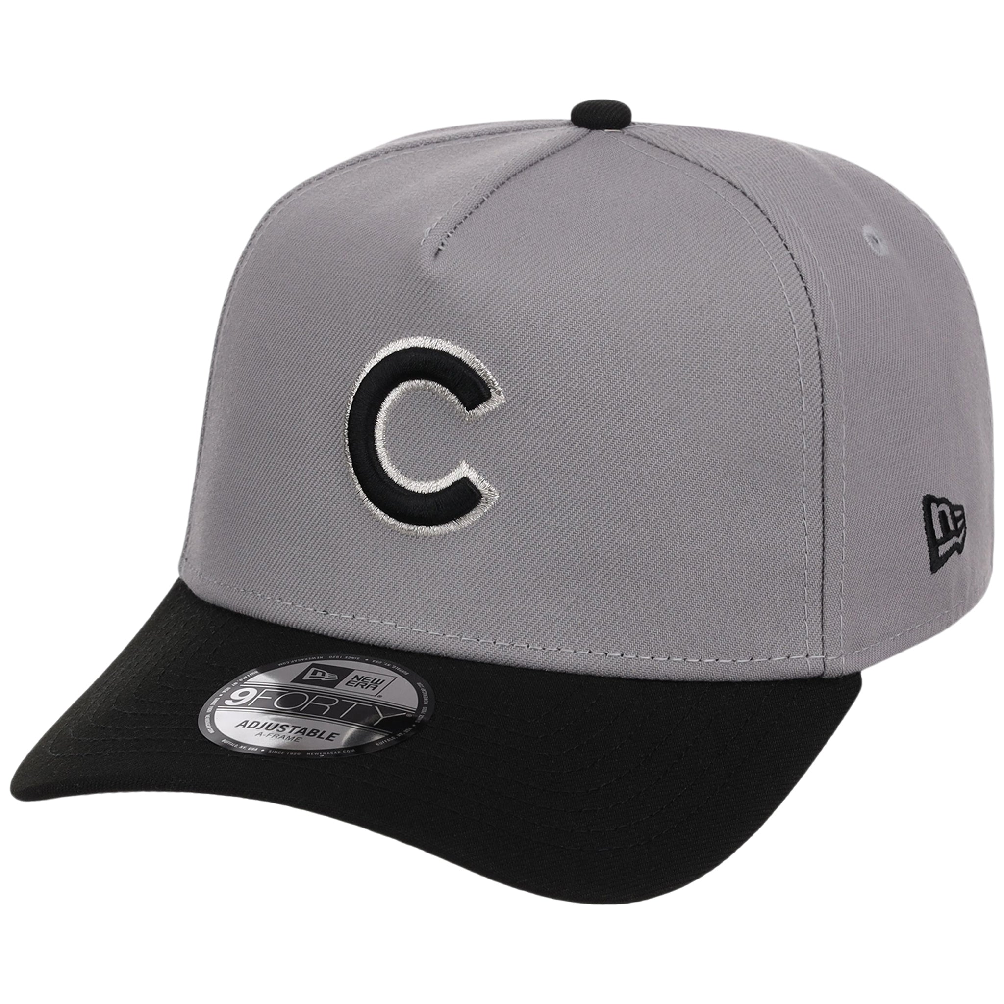 Chicago Cubs MLB Gray x Black FASHION CORE New Era 9FORTY A-Frame