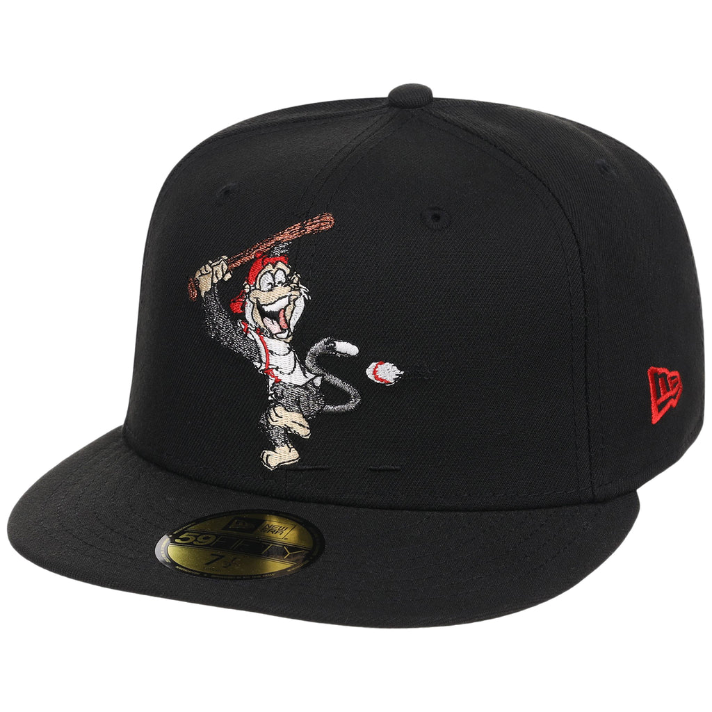 Anaheim Angels Crown the City New Era 59FIFTY Rally Monkey (Black/Black/Gray)