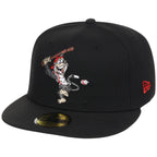 Anaheim Angels Crown the City New Era 59FIFTY Rally Monkey (Black/Black/Gray)