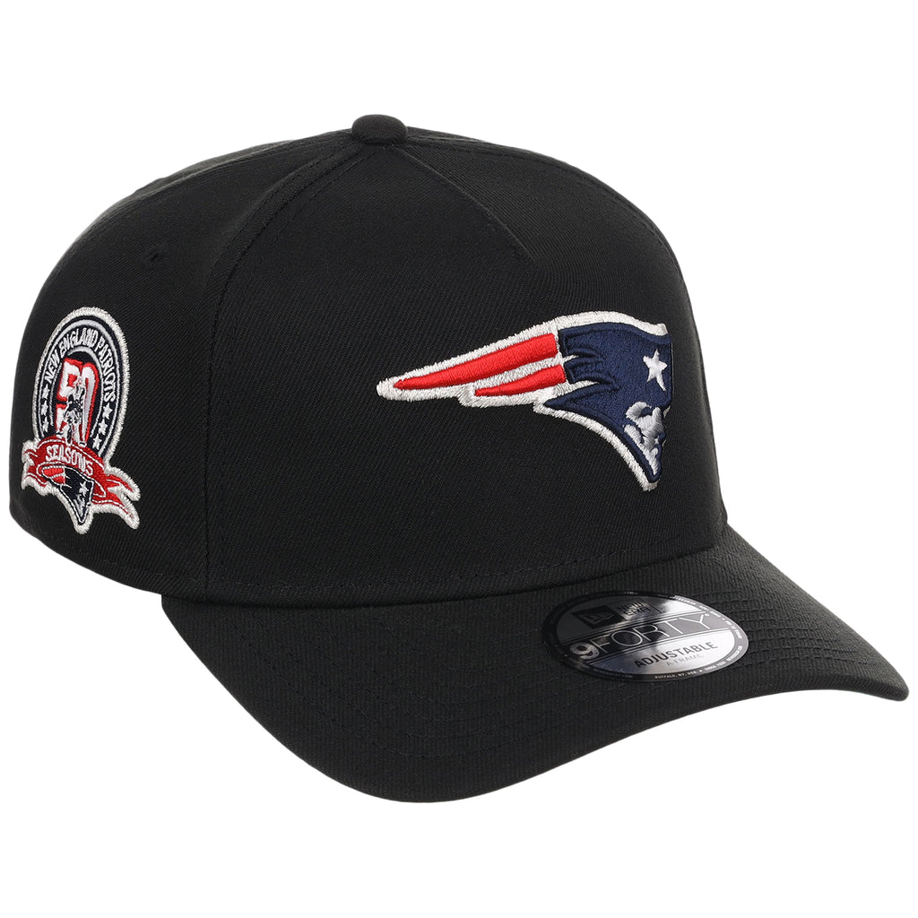 New England Patriots NFL Black Dome New Era 9FORTY A-Frame