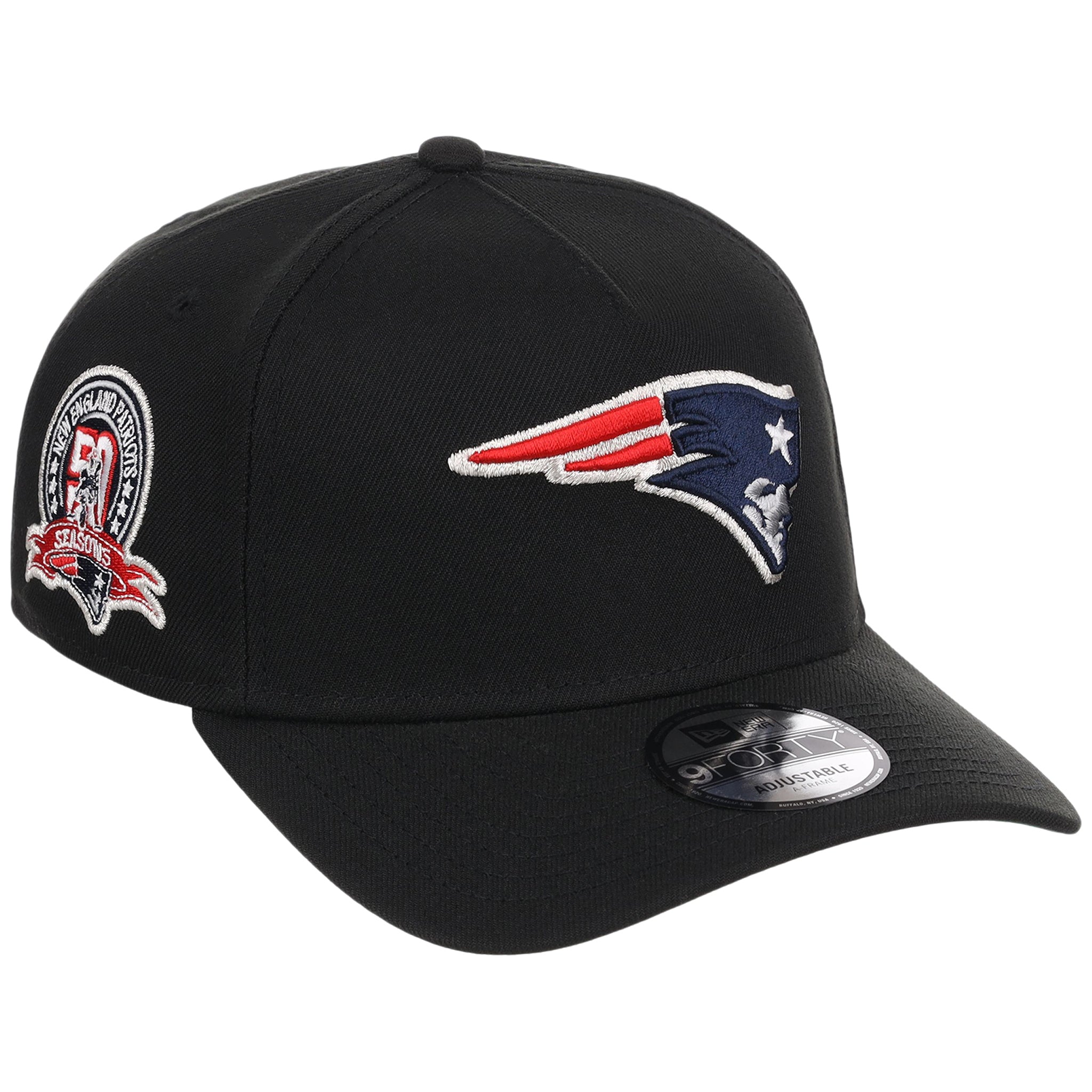 New England Patriots NFL Black Dome New Era 9FORTY A-Frame
