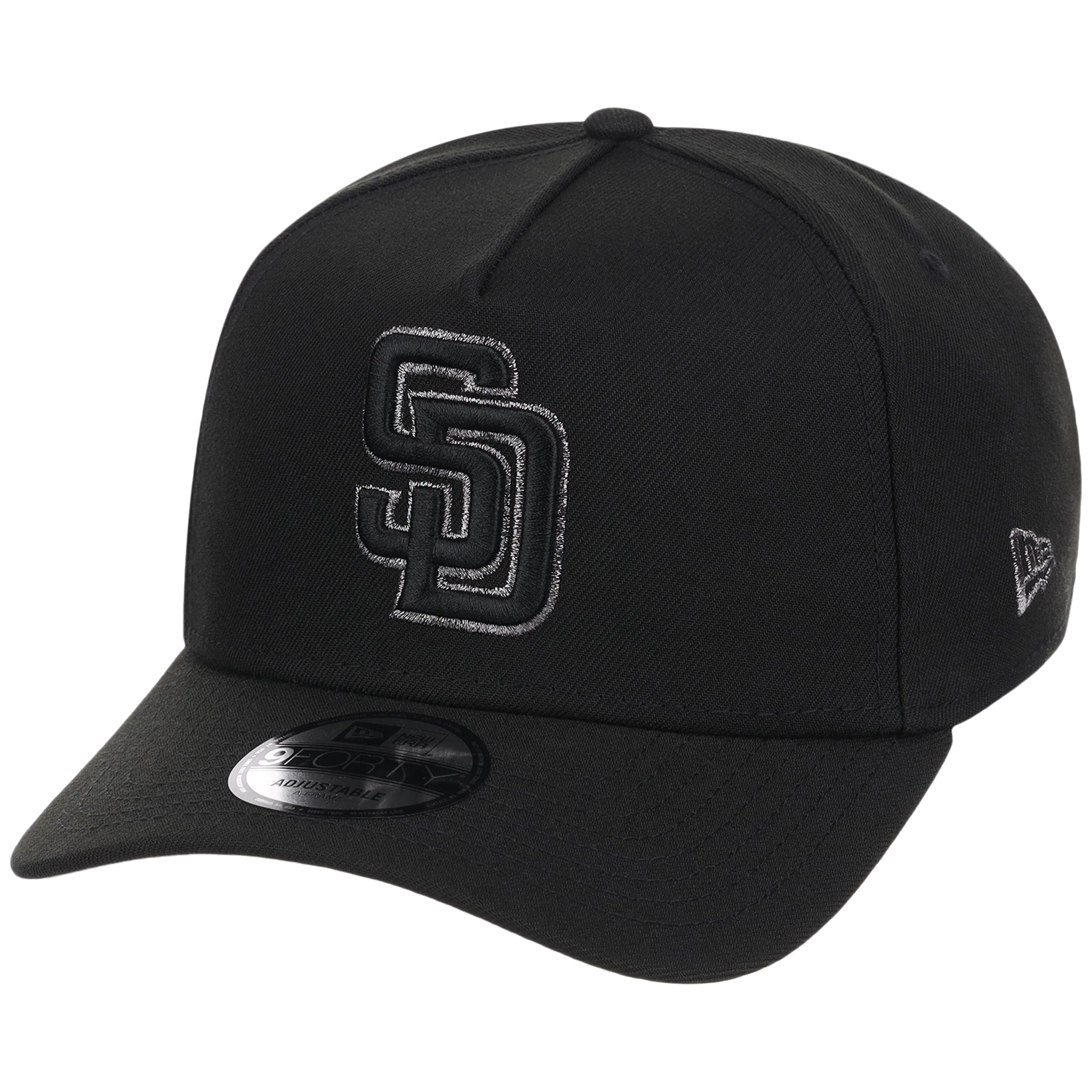 San Diego Padres MLB Black x Pewter FASHION CORE New Era 9FORTY A-Frame