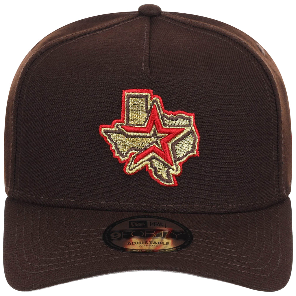 Houston Astros MLB Burnt Wood FASHION CORE New Era 9FORTY A-Frame