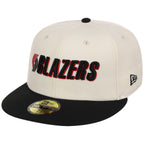 Portland Trail Blazers NBA Chrome OTC New Era 59FIFTY (Chrome/Black)