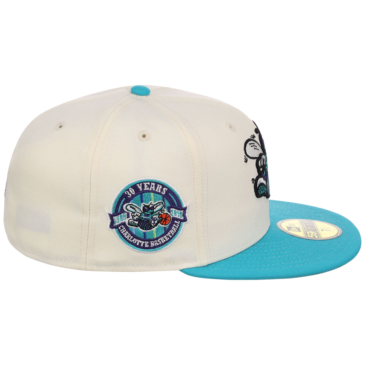 Charlotte Hornets NBA Chrome OTC New Era 59FIFTY (Chrome/Teal)