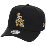 Los Angeles Dodgers Women's New Era 9FORTY Black x Cheetah A-Frame