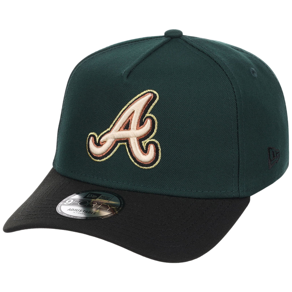 Atlanta Braves MLB Dark Green x Black FASHION CORE New Era 9FORTY A-Frame