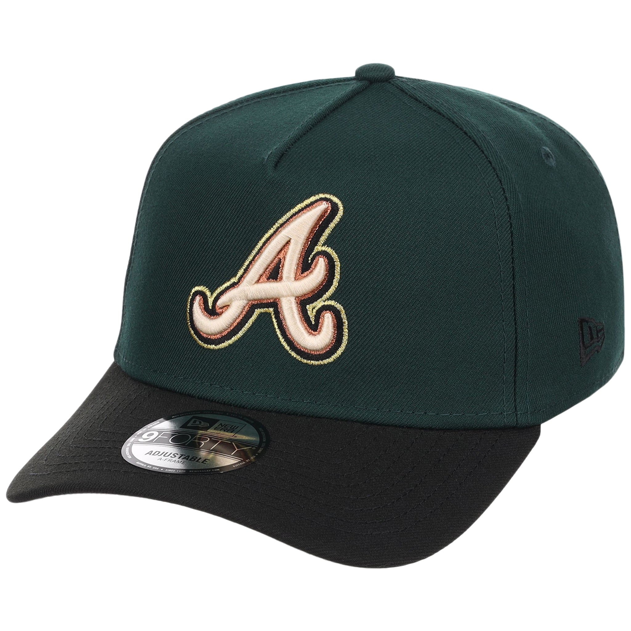 Atlanta Braves MLB Dark Green x Black FASHION CORE New Era 9FORTY A-Frame
