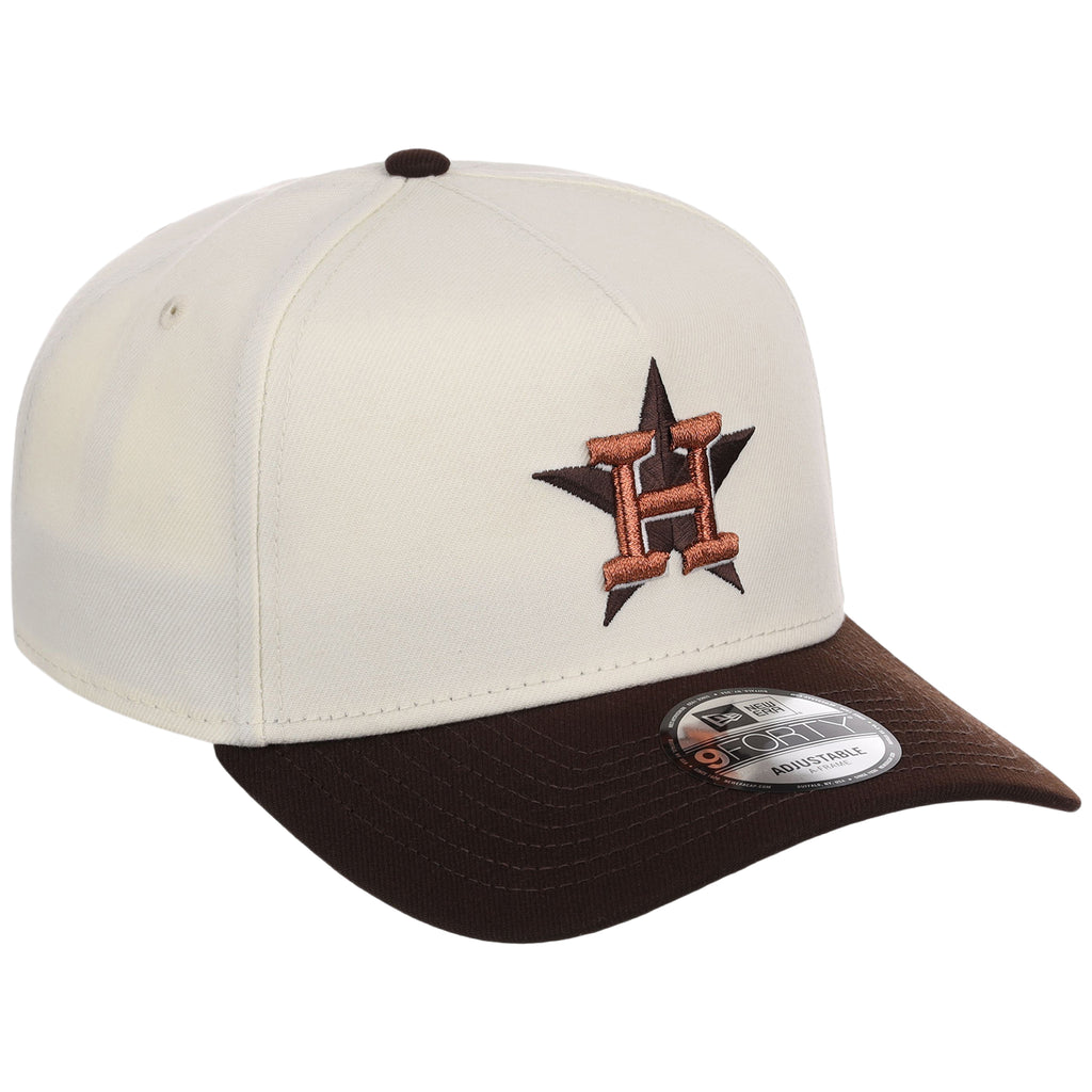 Houston Astros MLB Chrome x Burnt Wood FASHION CORE New Era 9FORTY A-Frame