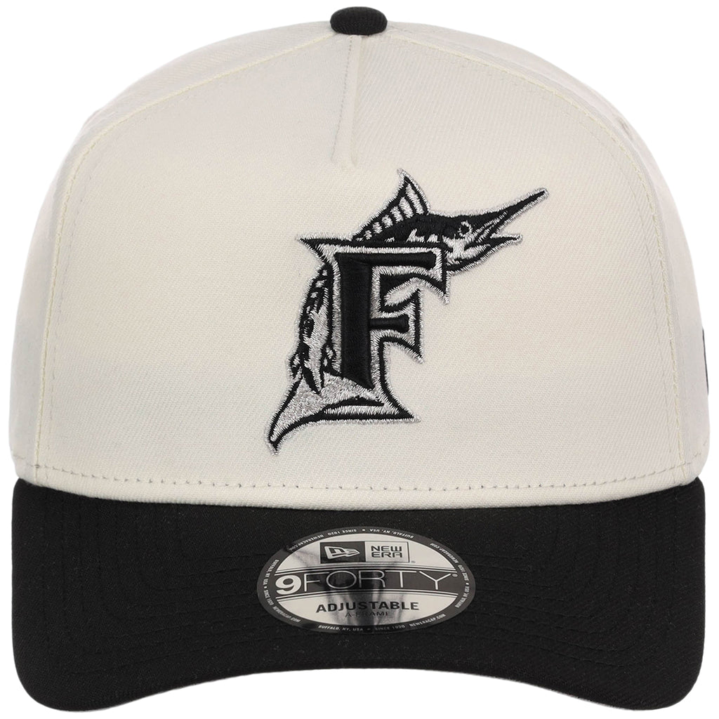 Miami Marlins MLB Chrome x Black FASHION CORE New Era 9FORTY A-Frame
