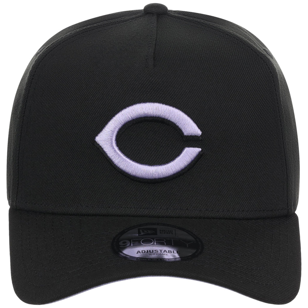 Cincinnati Reds MLB Black x Lavender FASHION CORE New Era 9FORTY A-Frame
