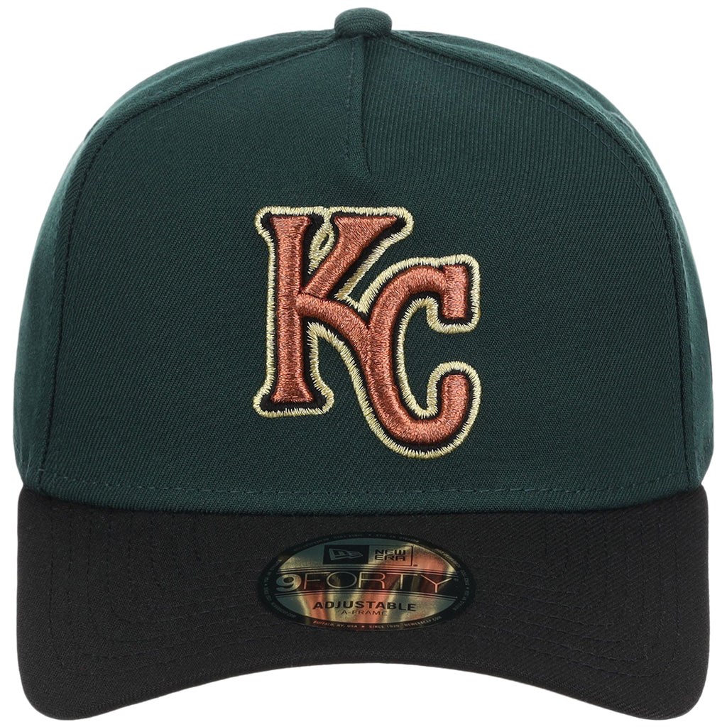 Kansas City Royals MLB Dark Green x Black FASHION CORE New Era 9FORTY A-Frame