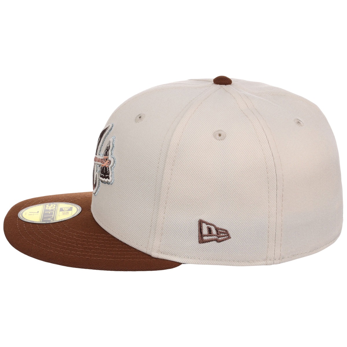Atlanta Braves MLB Auburn Cream New Era 59FIFTY