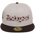Los Angeles Dodgers Cow Script (Stone/Dark Brown) Lids HD LA Pack