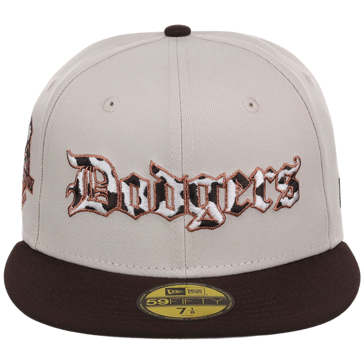 Los Angeles Dodgers Cow Script (Stone/Dark Brown) Lids HD LA Pack