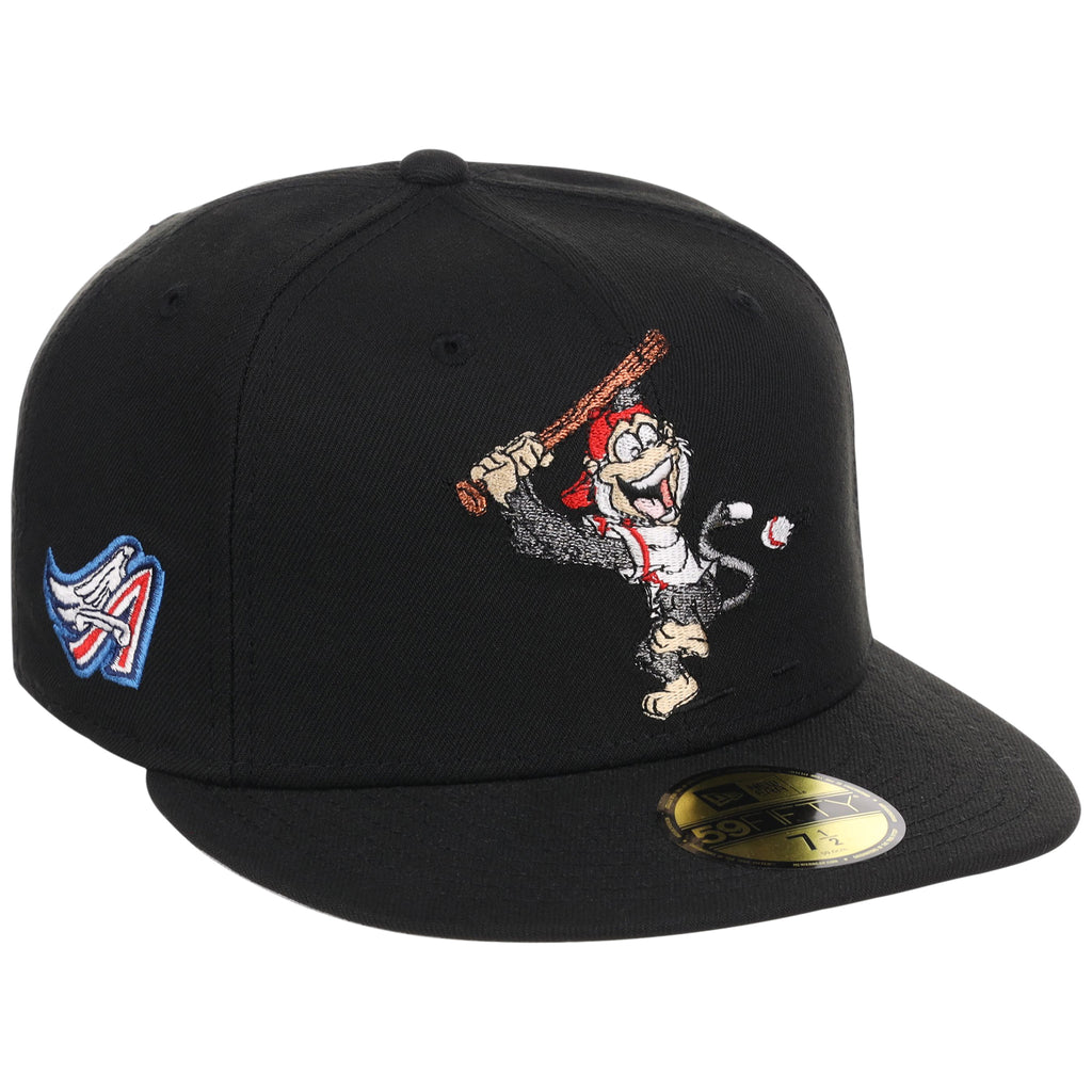 Anaheim Angels Crown the City New Era 59FIFTY Rally Monkey (Black/Black/Gray)