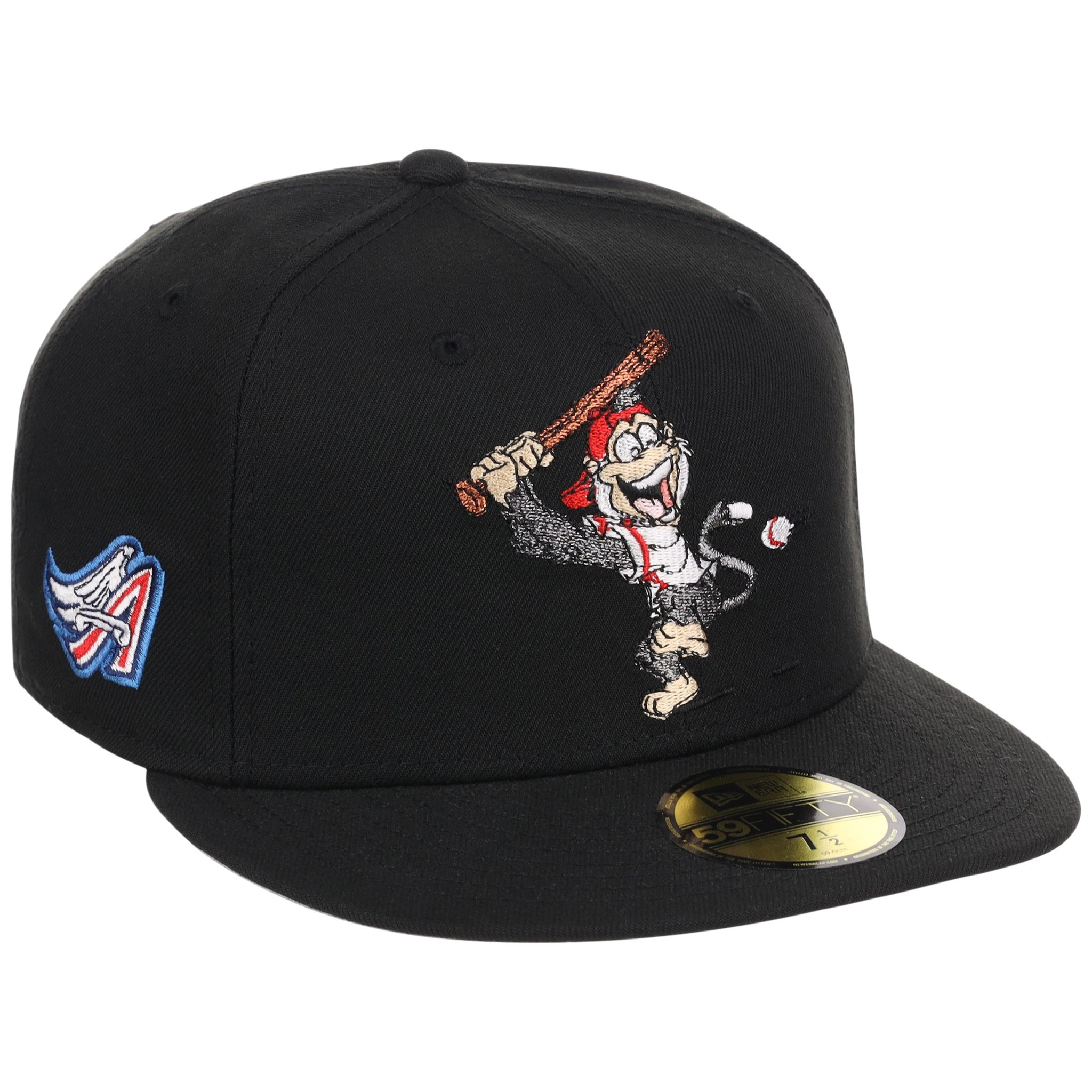 Anaheim Angels Crown the City New Era 59FIFTY Rally Monkey (Black/Black/Gray)