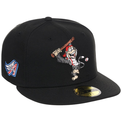 Anaheim Angels Crown the City New Era 59FIFTY Rally Monkey (Black/Black/Gray)