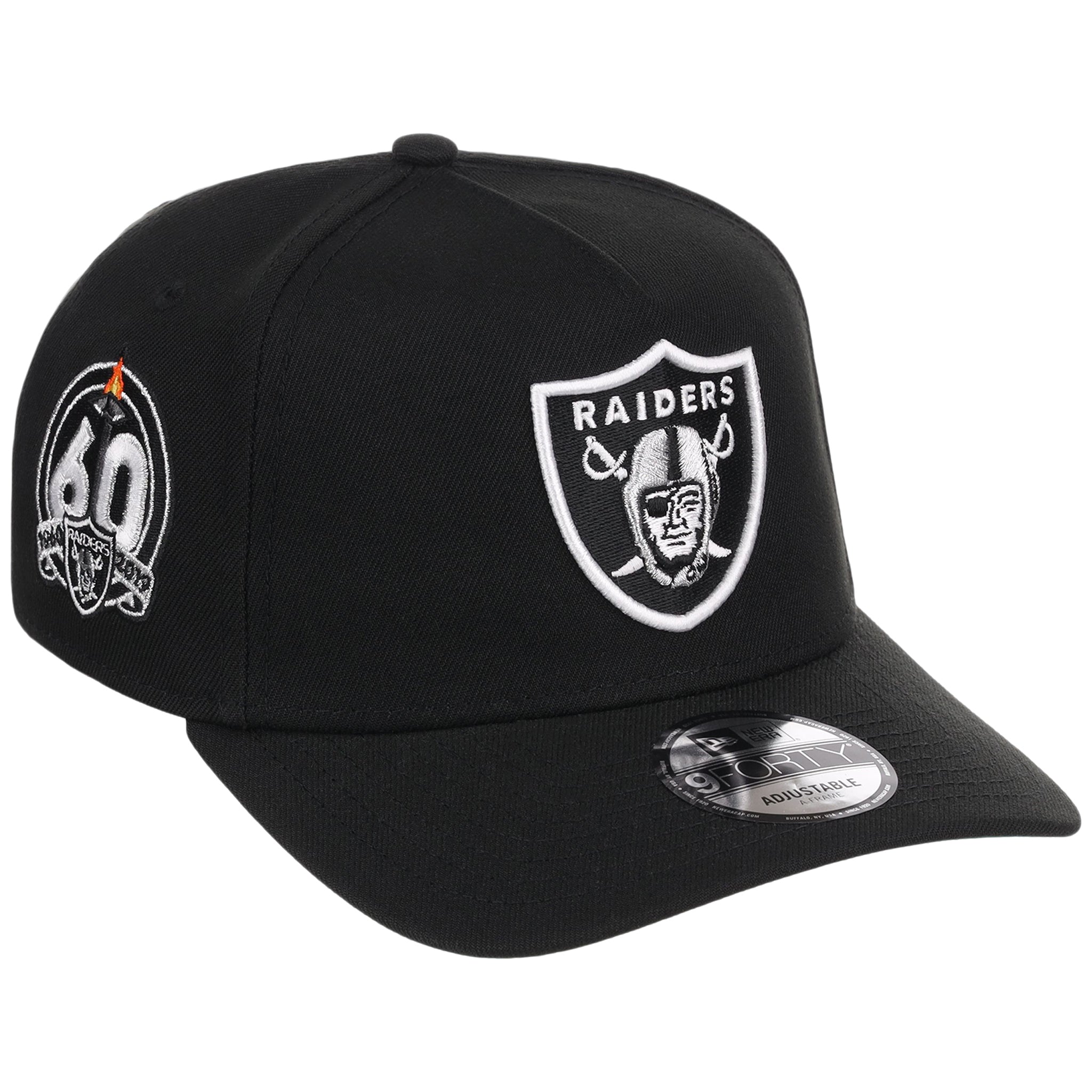 Las Vegas Raiders NFL Black Dome New Era 9FORTY A-Frame