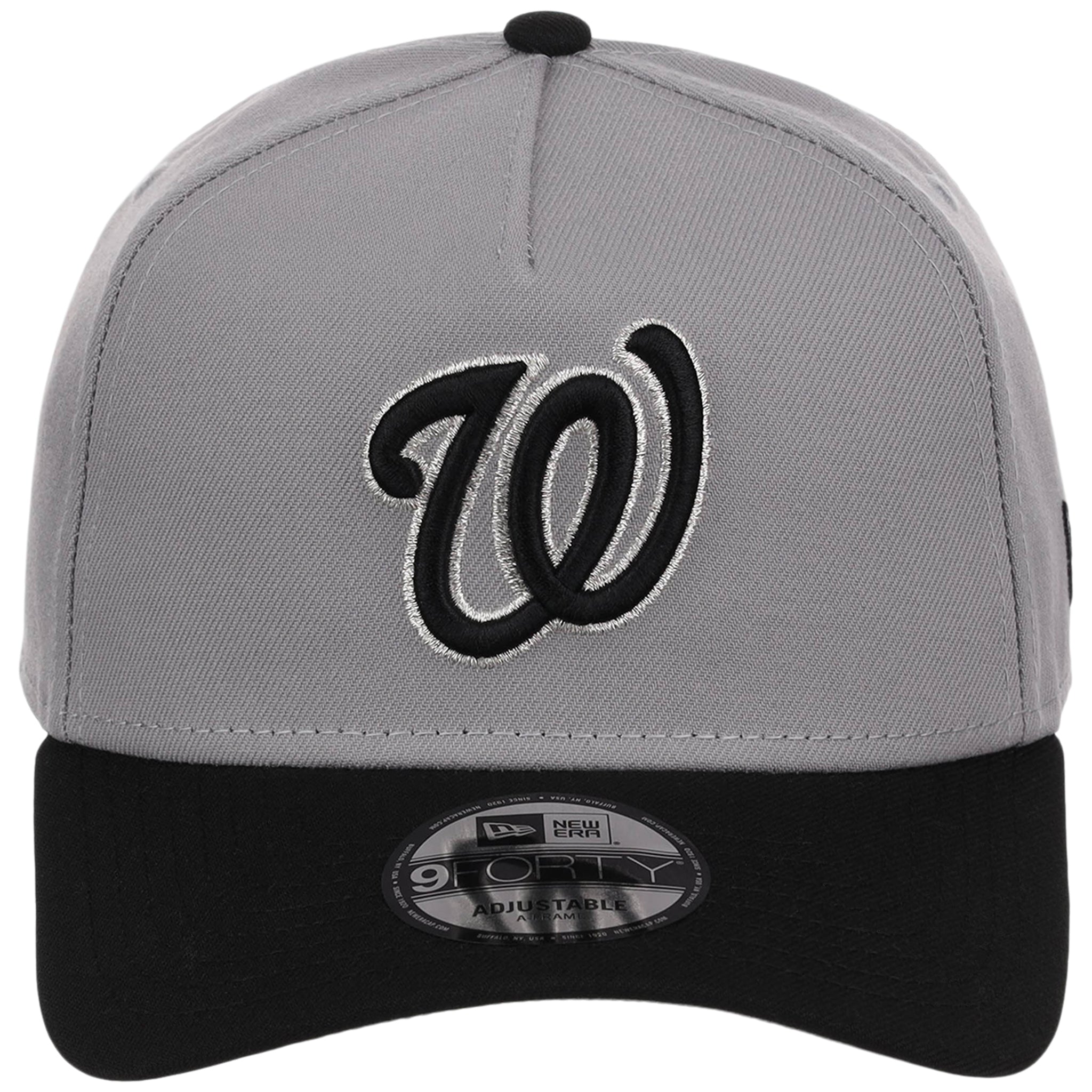 Washington Nationals MLB Gray x Black FASHION CORE New Era 9FORTY A-Frame
