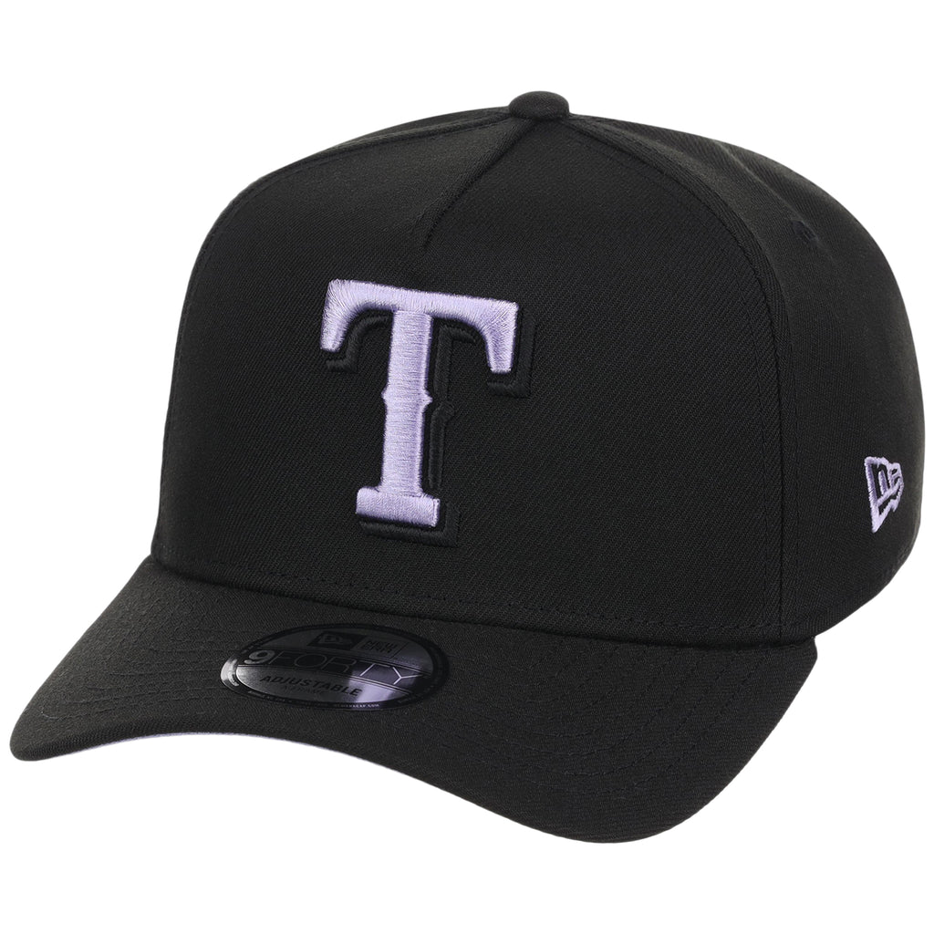 Texas Rangers MLB Black x Lavender FASHION CORE New Era 9FORTY A-Frame