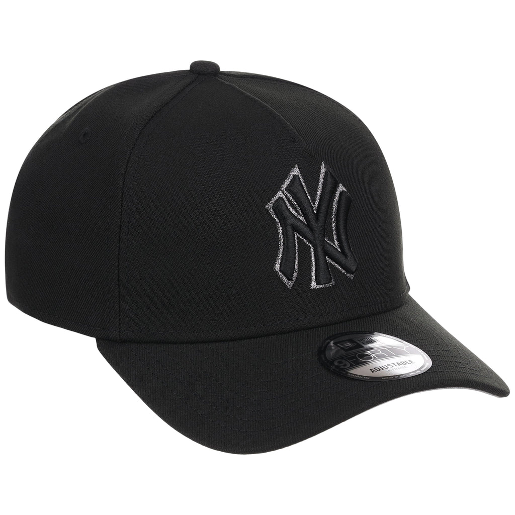 New York Yankees MLB Black x Pewter FASHION CORE New Era 9FORTY A-Frame