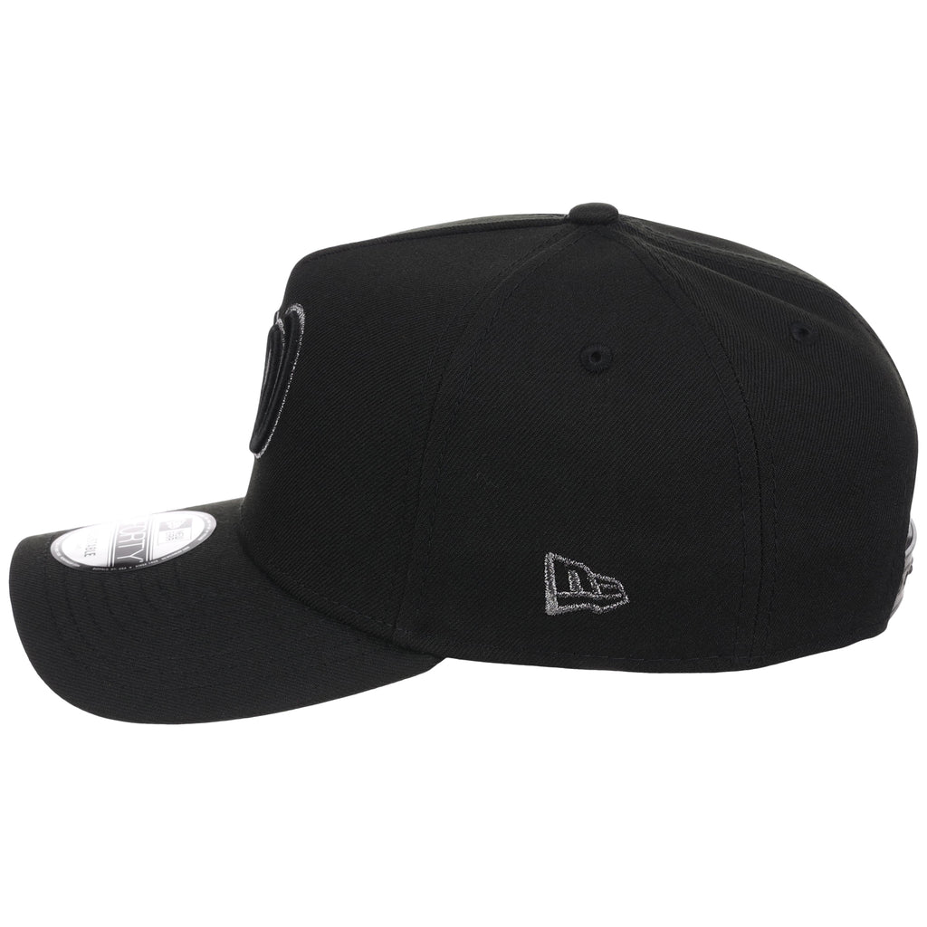 Washington Nationals MLB Black x Pewter FASHION CORE New Era 9FORTY A-Frame