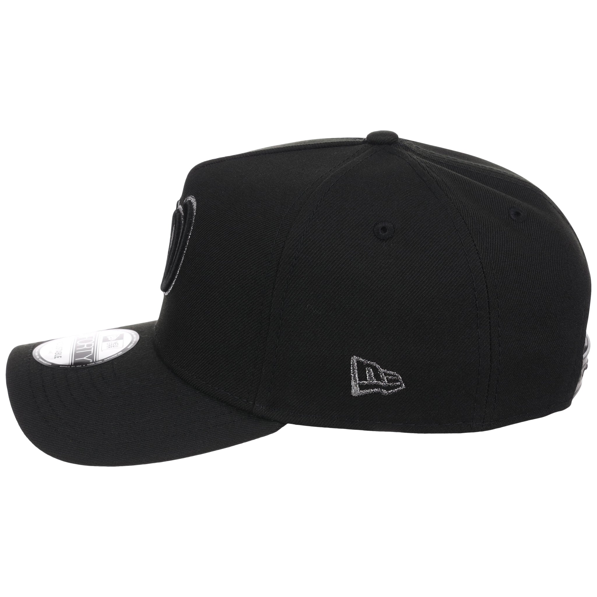 Washington Nationals MLB Black x Pewter FASHION CORE New Era 9FORTY A-Frame