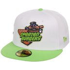 Hub City Spartanburgers MiLB Burger Day New Era 59FIFTY (White/Lime)