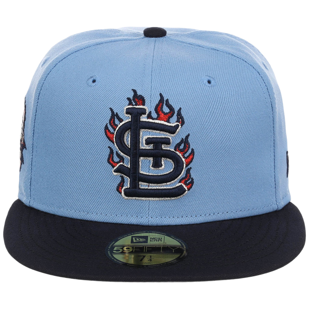 St. Louis Cardinals MLB Playing with Fire New Era 59FIFTY (Sky/Navy)