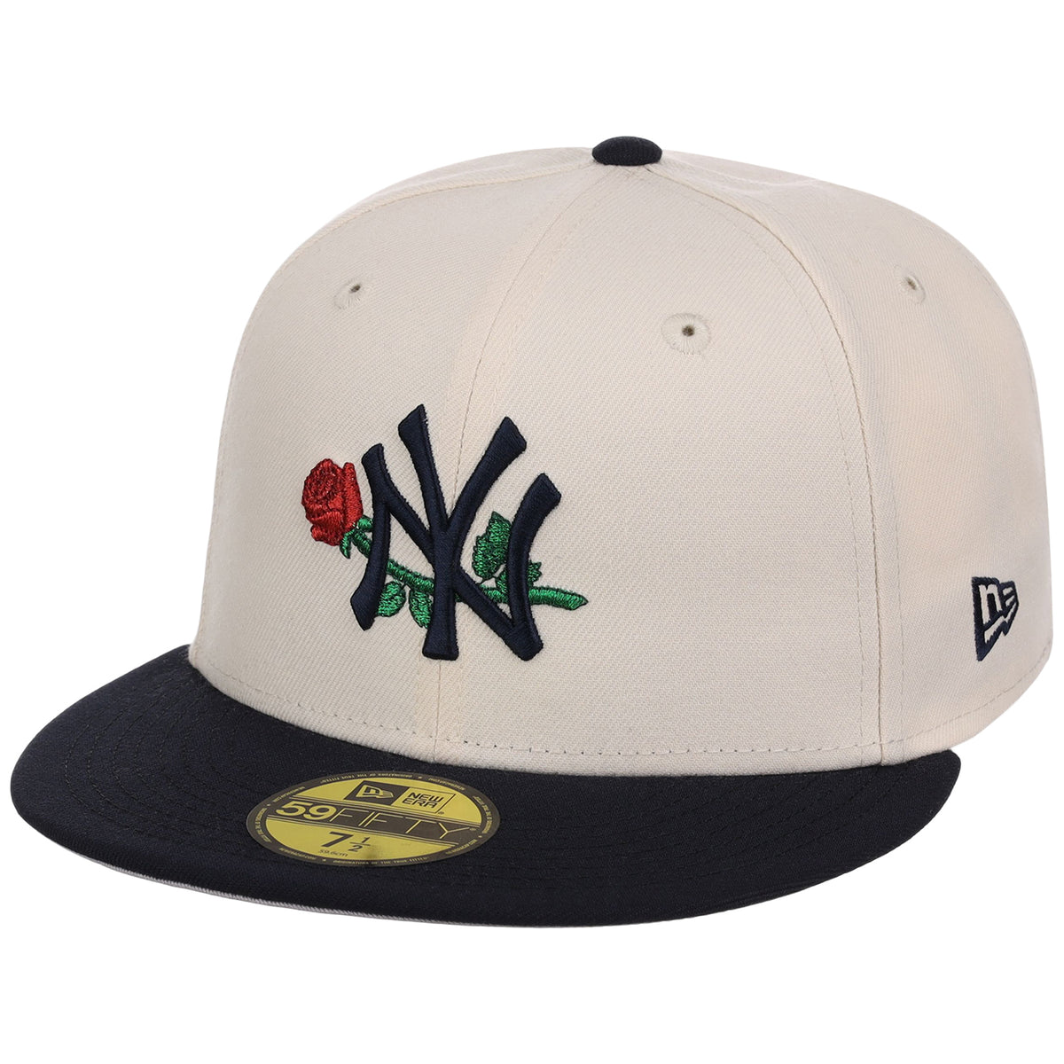 New York Yankees 'Concrete Roses' New Era 59FIFTY (Cream/Navy)