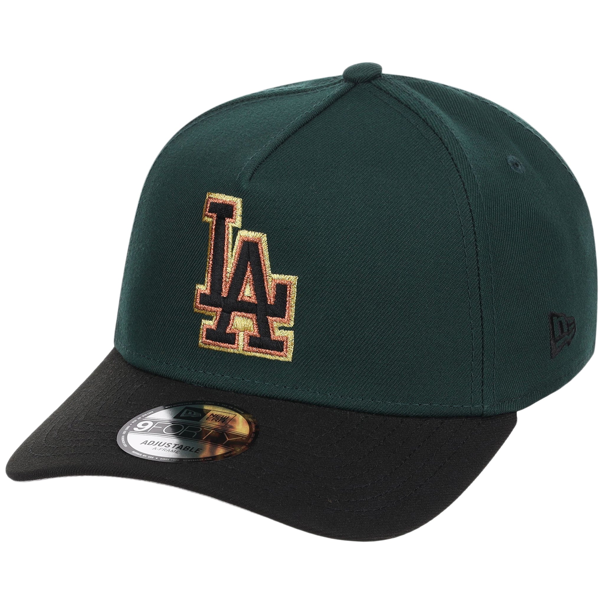 Los Angeles Dodgers MLB Dark Green x Black FASHION CORE New Era 9FORTY A-Frame