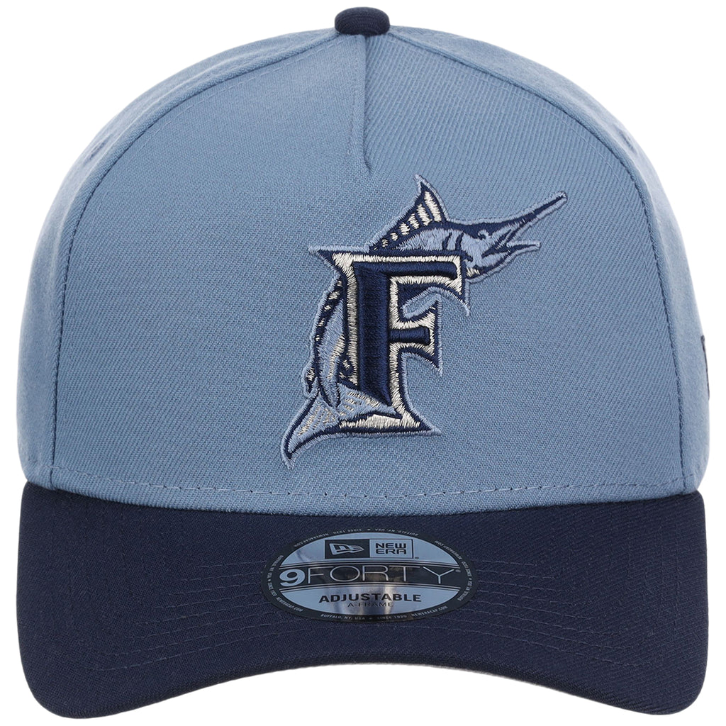 Miami Marlins MLB Faded Blue x Navy FASHION CORE New Era 9FORTY A-Frame