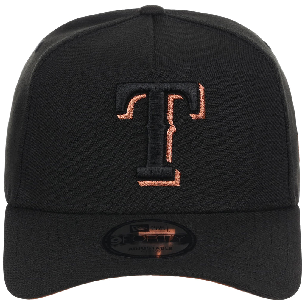 Texas Rangers MLB Black x Rust FASHION CORE New Era 9FORTY A-Frame