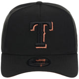 Texas Rangers MLB Black x Rust FASHION CORE New Era 9FORTY A-Frame