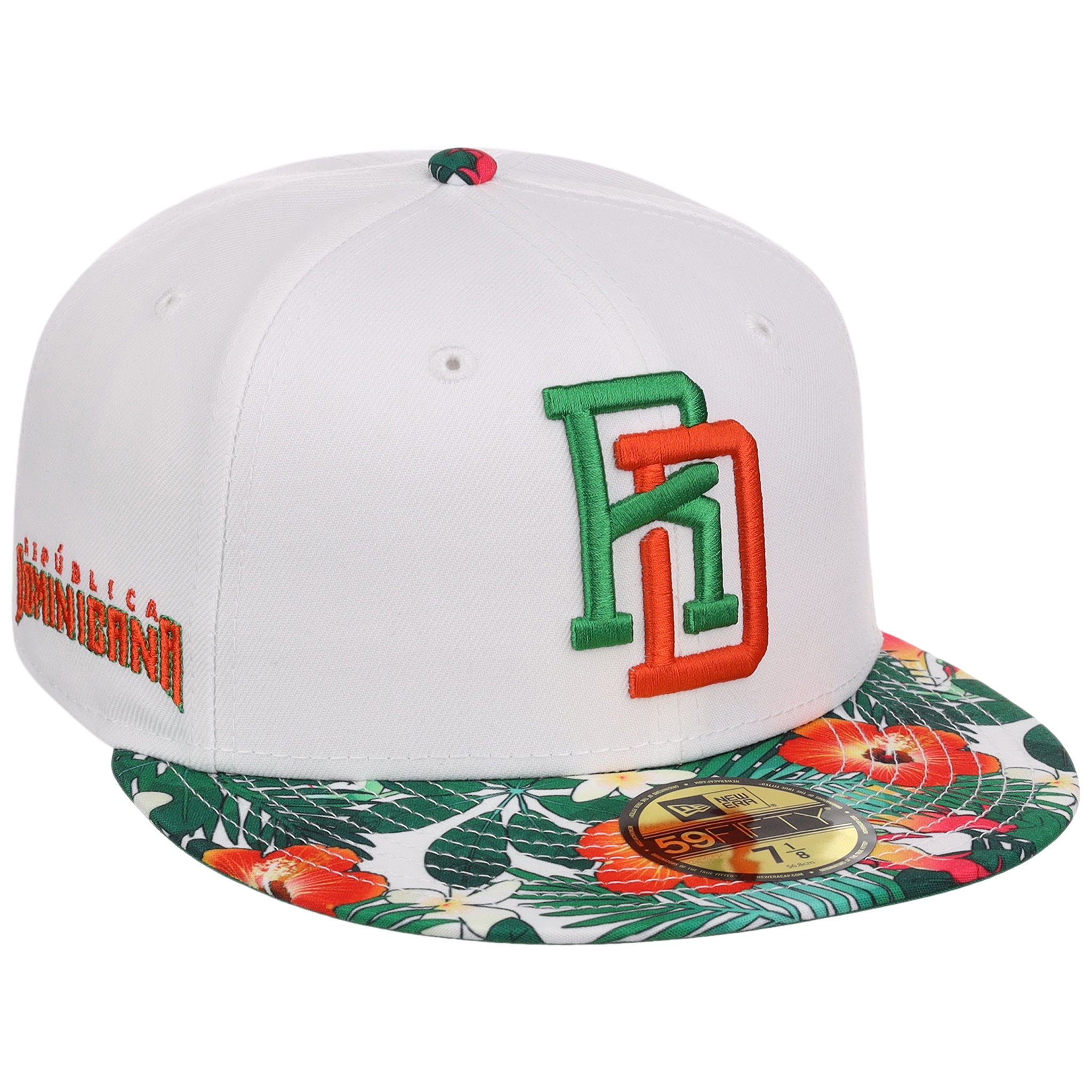 Crown the Country: Dominican Republic New Era 59FIFTY (White/Floral)