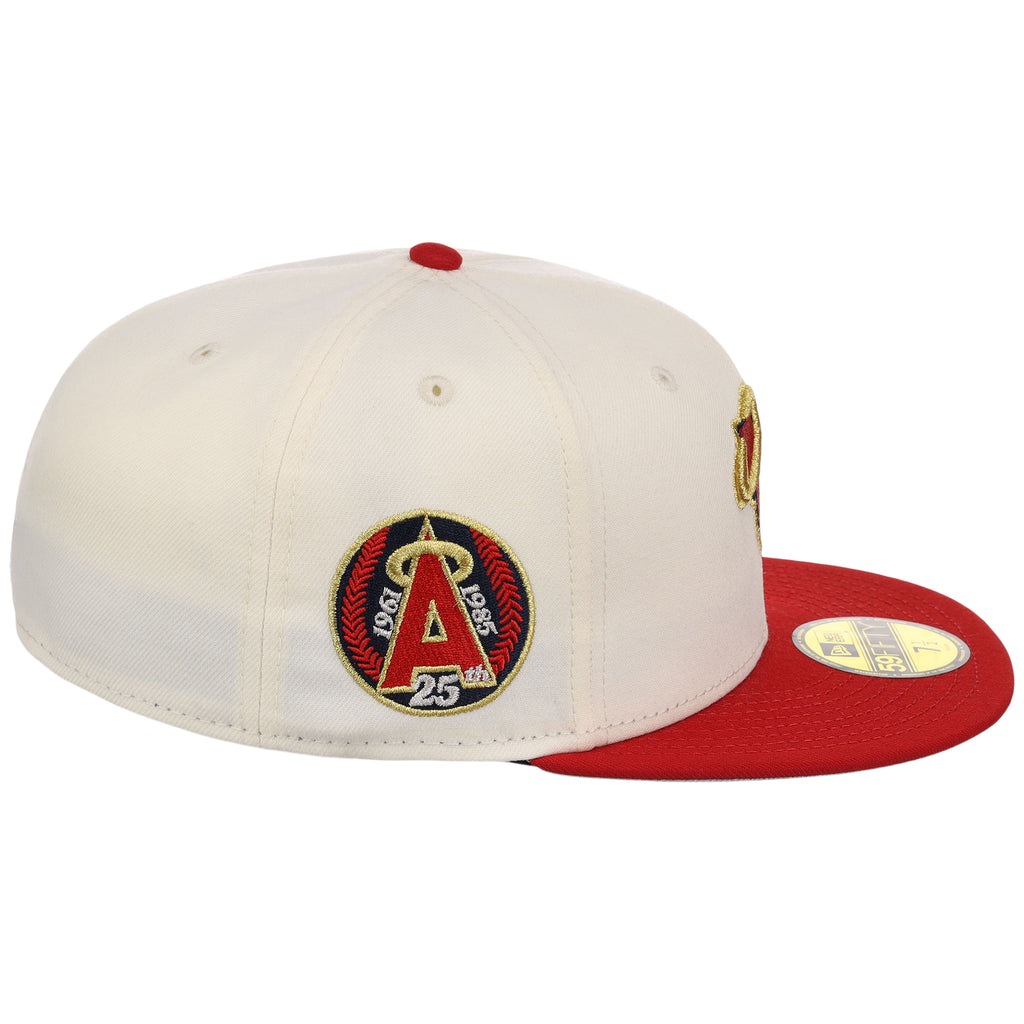 California Angels Crown the City New Era 59FIFTY Palm Tree (Chrome/Red/Gray)