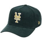 New York Mets MLB Dark Green Cord FASHION CORE New Era 9FORTY A-Frame