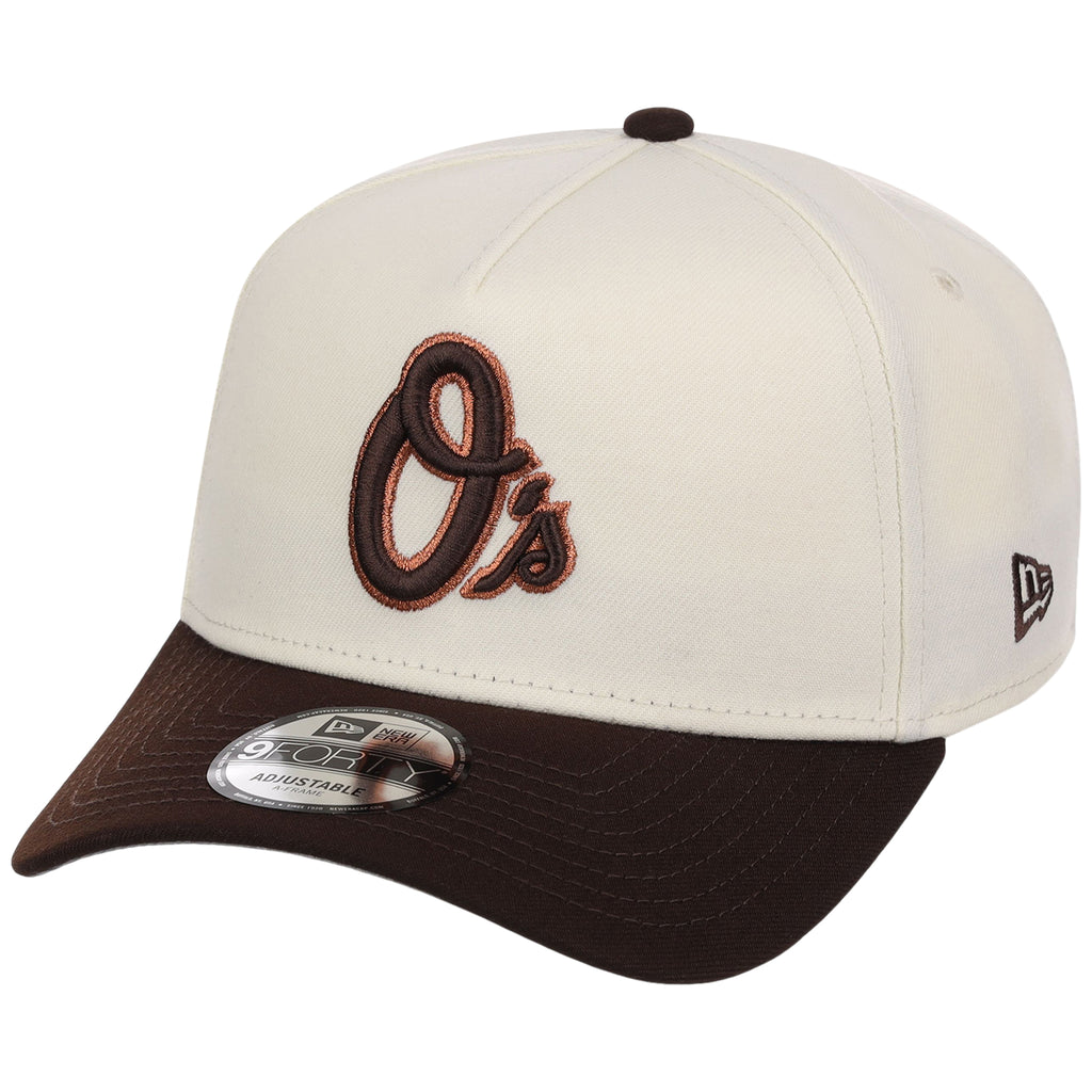 Baltimore Orioles MLB Chrome x Burnt Wood FASHION CORE New Era 9FORTY A-Frame