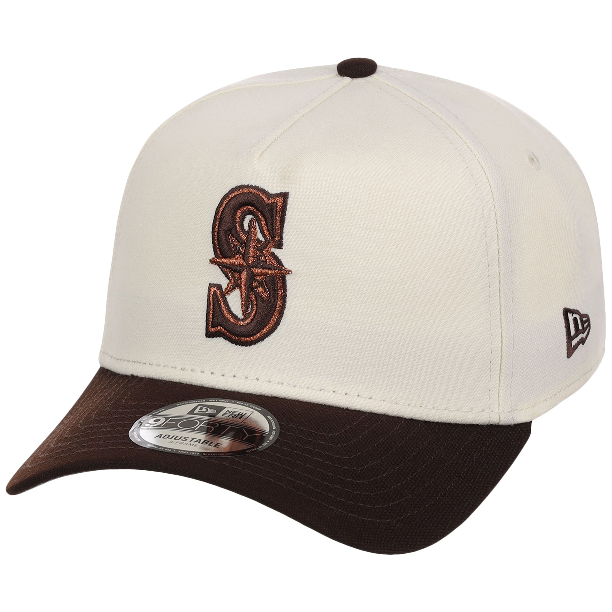 Seattle Mariners MLB Chrome x Burnt Wood FASHION CORE New Era 9FORTY A-Frame