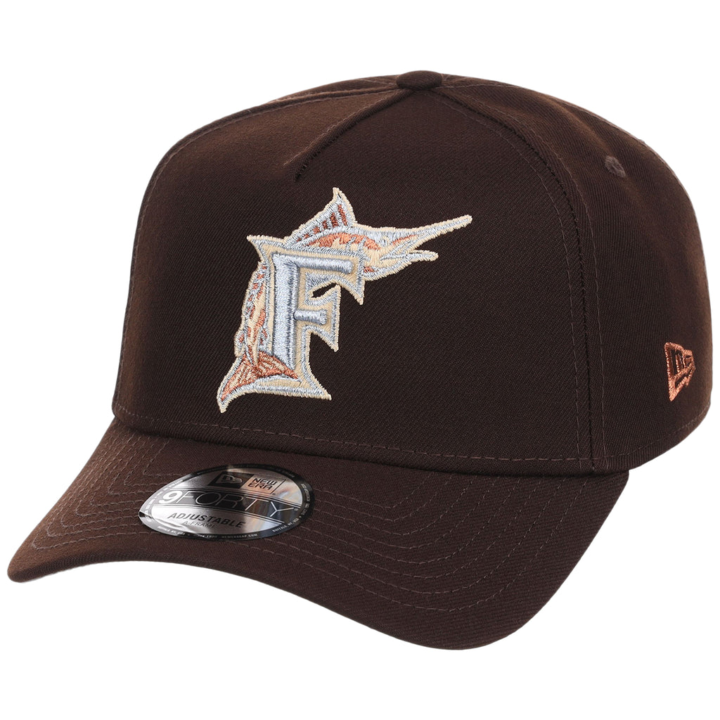 Florida Marlins MLB Frosted Bark New Era 9FORTY A-Frame