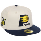 Indiana Pacers NBA Chrome OTC New Era 59FIFTY (Chrome/Navy)