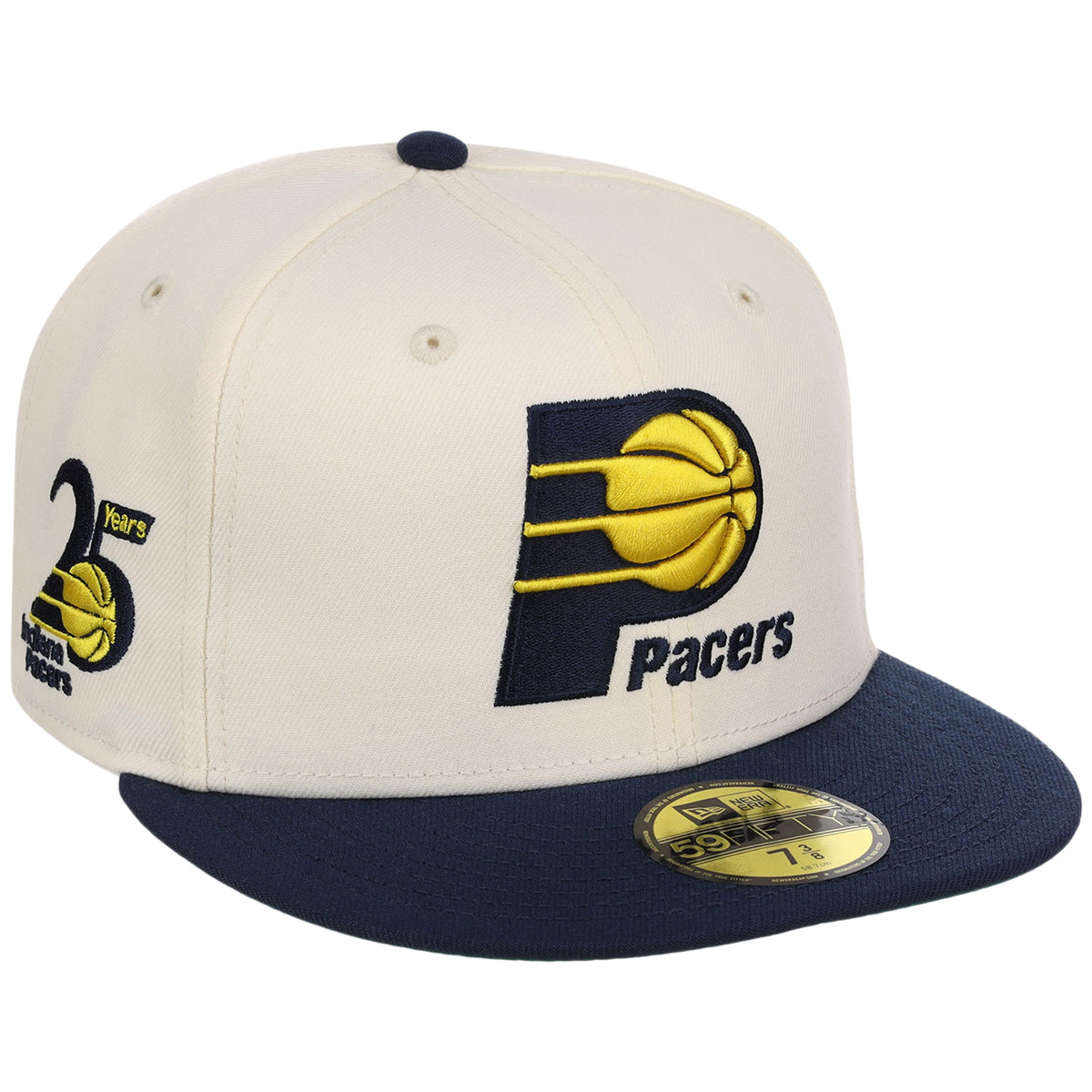 Indiana Pacers NBA Chrome OTC New Era 59FIFTY (Chrome/Navy)